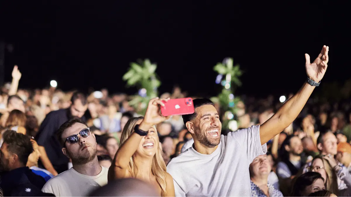 Fans enjoying a live event